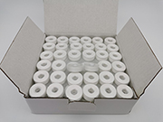 LPW-40S2, Size L, Plastic Sided, 40S/2 White Color, 144pcs